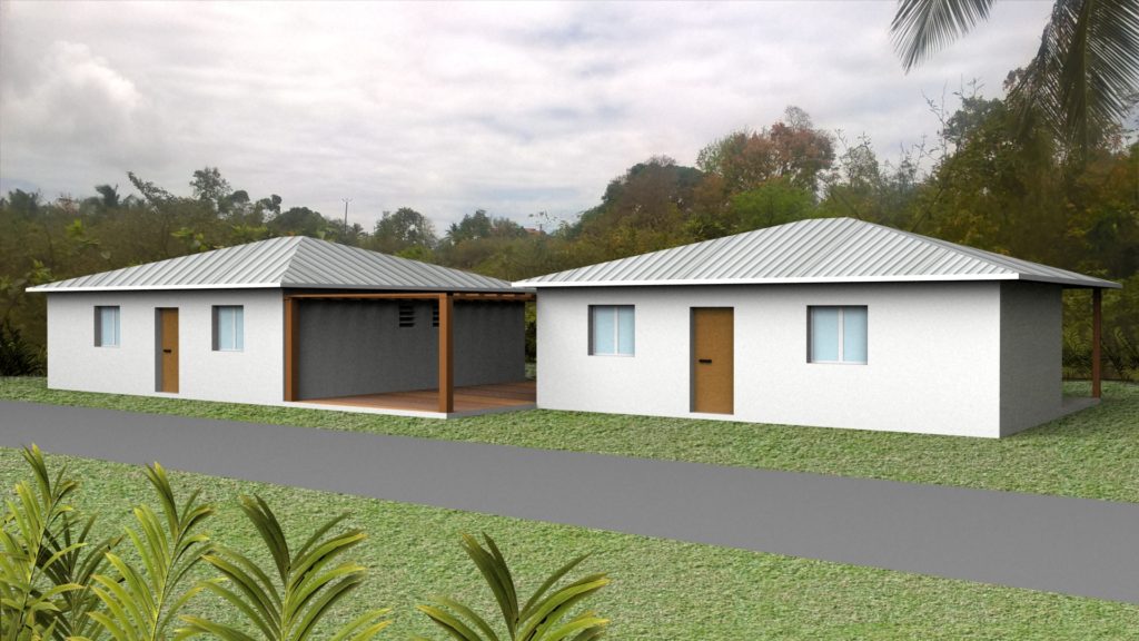 Maison bois et béton 2 modules 110 m²